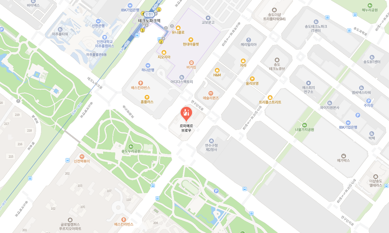 르미에르브로우 지도